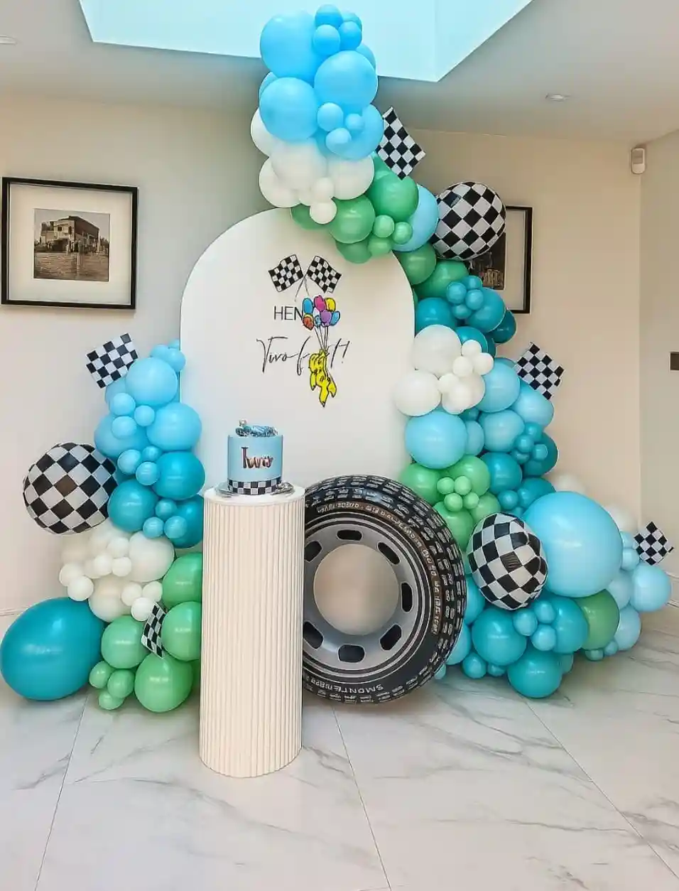 Mini Racer Car Theme Birthday Kids Decor